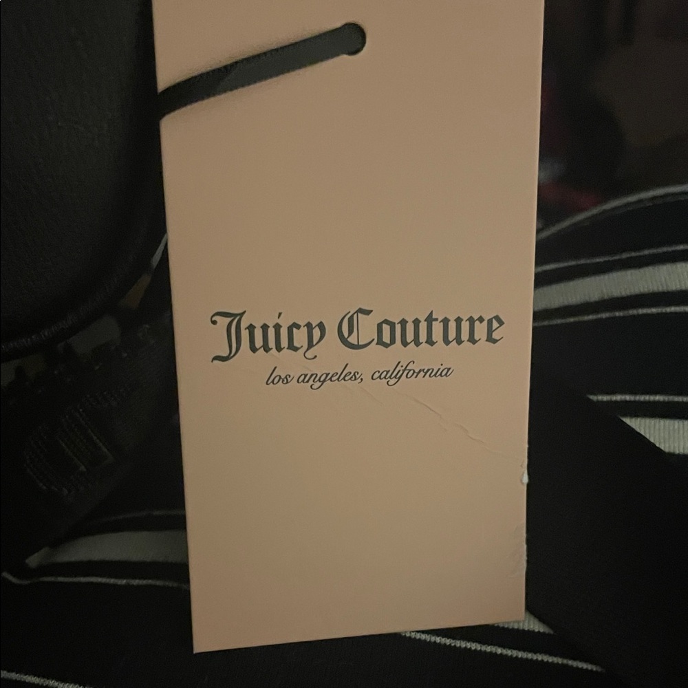 Juicy Couture Black Crossbody Bag with Rhinestone Detail NWT - Picture 2 of 8